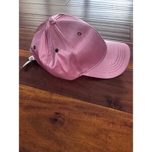 Juicy Couture Baseball Cap Women OS Pink Excellent Satin Bow Back Logo Hat